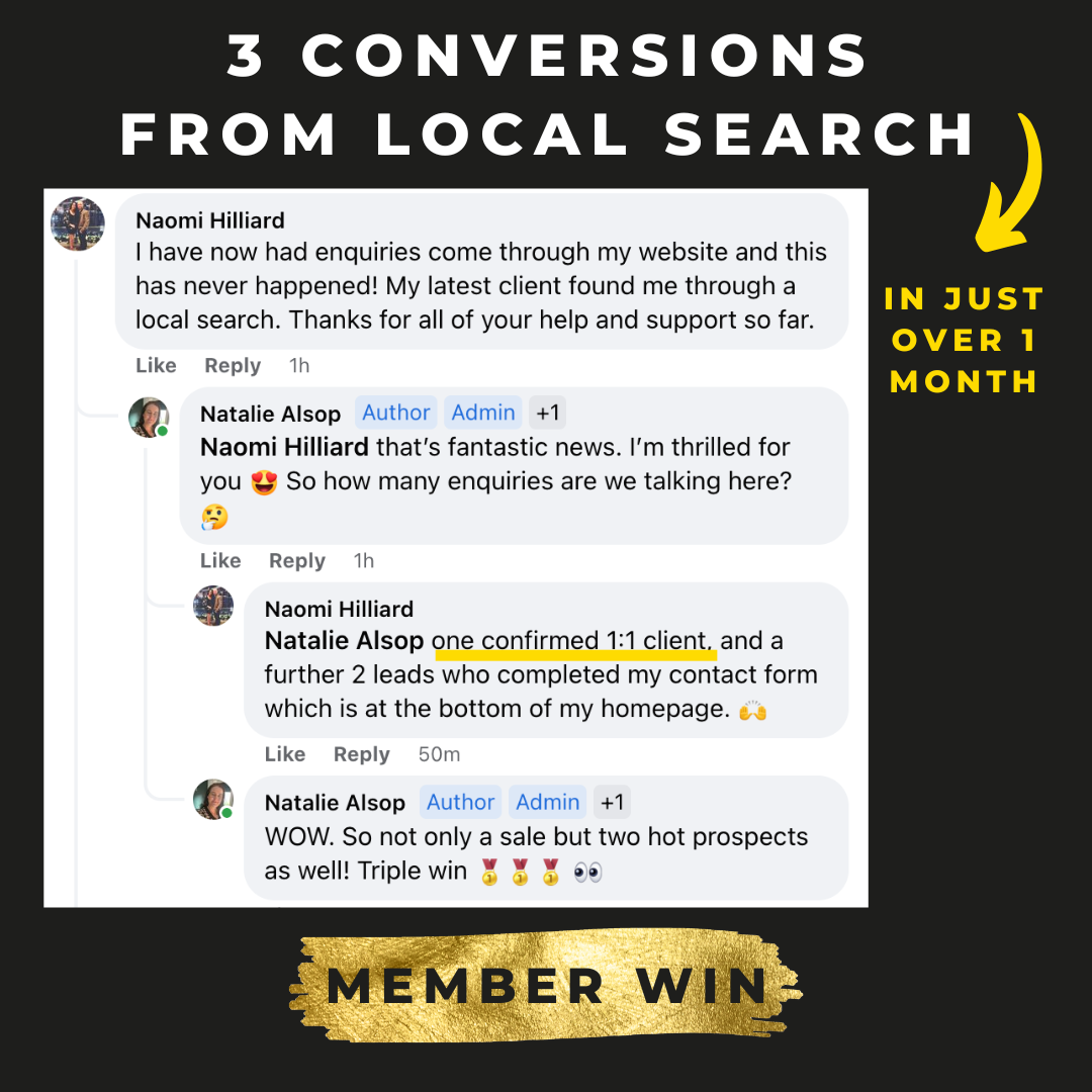 3 conversions from local search!